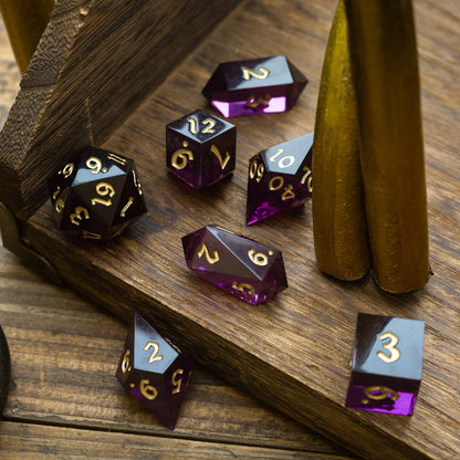 Mystisches Violett Harz DND Würfel-Set