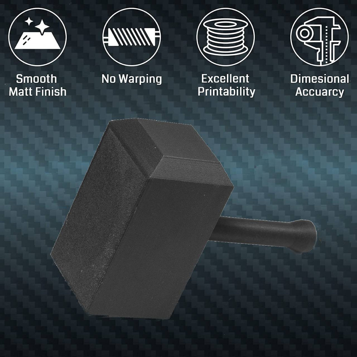 ePA12-CF 1.75mm Carbon Fiber Nylon Filament, 0.5kg, Accuracy +/- 0.05 mm, Black — photo 9 of 10