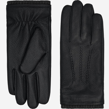 Noah (black) – Luxurious deerskin leather gloves with warm wool lining — photo 1 of 10