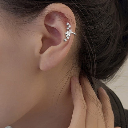 Embedded Star Without Pierced Female Temperament Personality Shining Starry Super Earrings