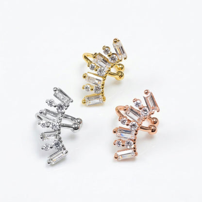 Copper Light Luxury Personality Unique Irregular Ear Clip