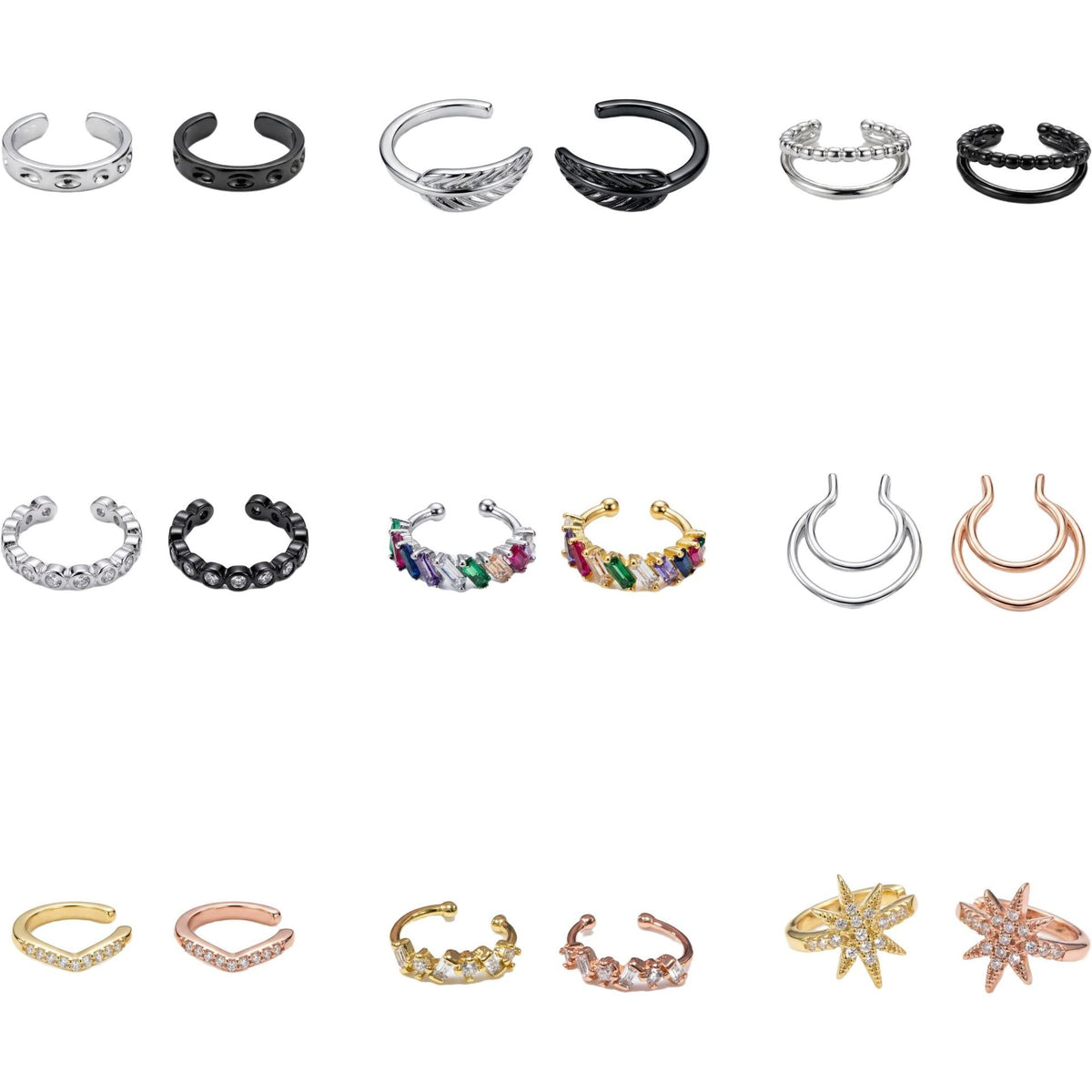 Copper Light Luxury Personality Unique Irregular Ear Clip