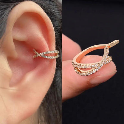 Unique Fashion Butterfly Flowers Inlaid Zircon Rings