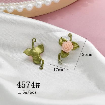 Vintage Mori Style Alloy Plant Leaves Refreshing Material Handmade Hair Ear Clip