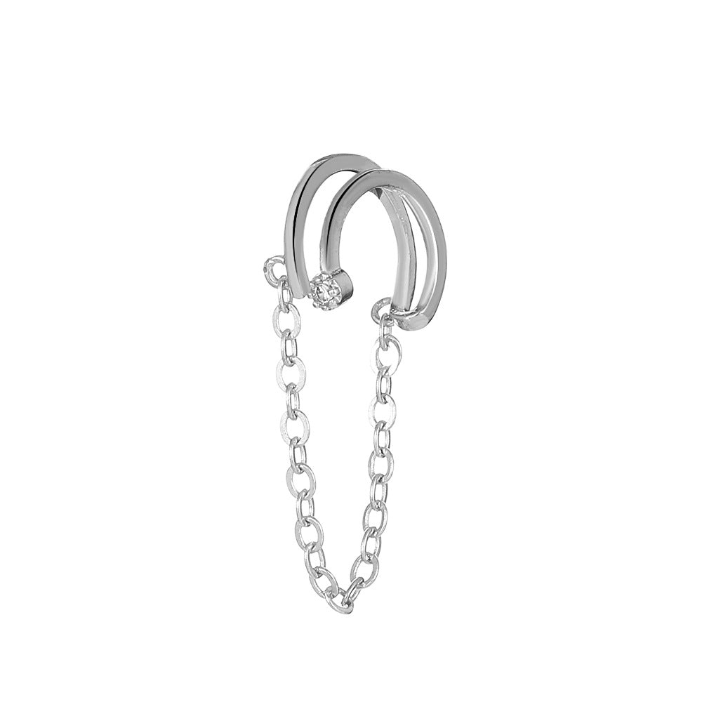 Simple Chain Single Personalized Temperamental Tassels No Pierced Fairy Ear Clip