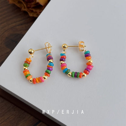 Beaded Mosquito Coil Bohemian Style Design High Rings