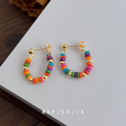 Beaded Mosquito Coil Bohemian Style Design High Rings
