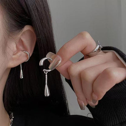 Women's Cold Style Water Drops Tassel High-grade Rings