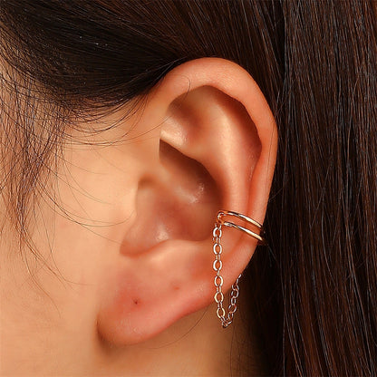 Simple Chain Single Personalized Temperamental Tassels No Pierced Fairy Ear Clip