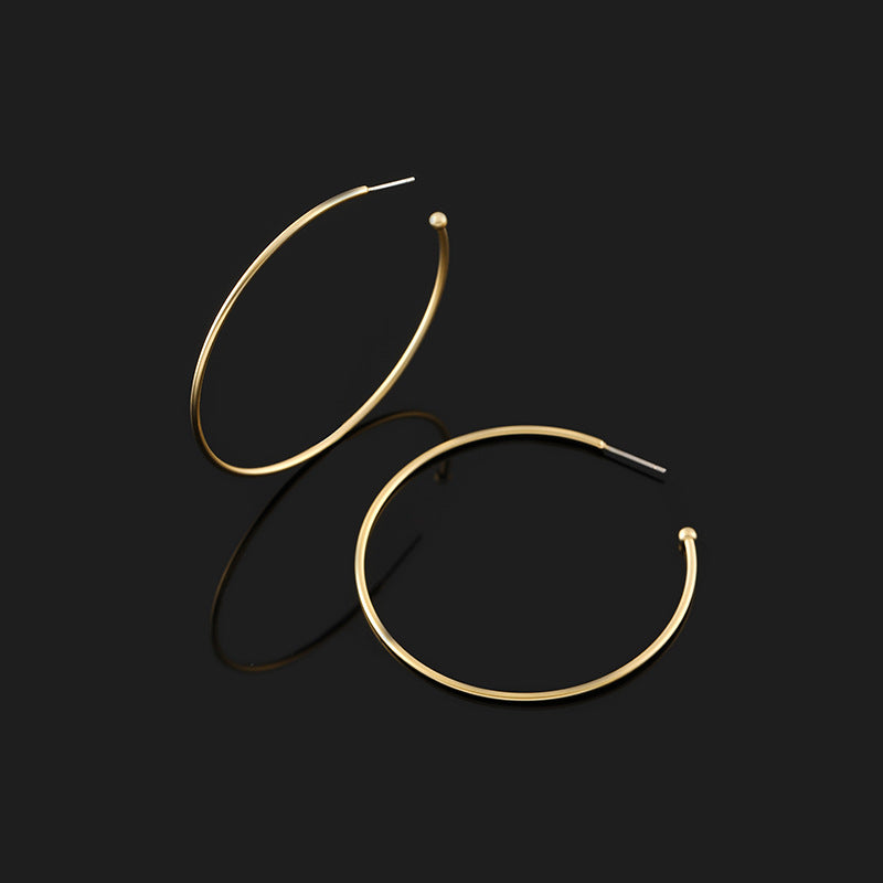 Exaggerated Large Hoop Sier Needle Personalized Classic Rotation Mosquito Ear Clip