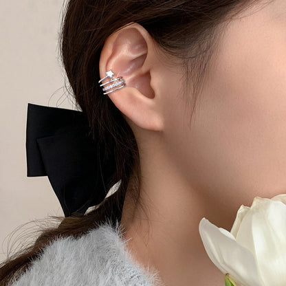 Embedded Star Without Pierced Female Temperament Personality Shining Starry Super Earrings