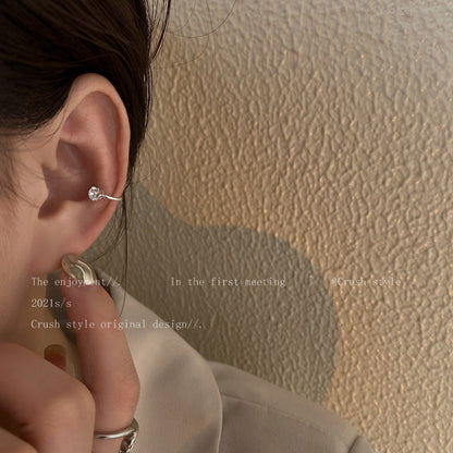 Refined Zircon Female Niche High Sense Painless Light Luxury Temperament Ear Clip