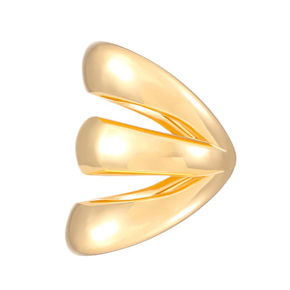 Exaggerated Shaped Water Drop Texture Earings Ear Clip