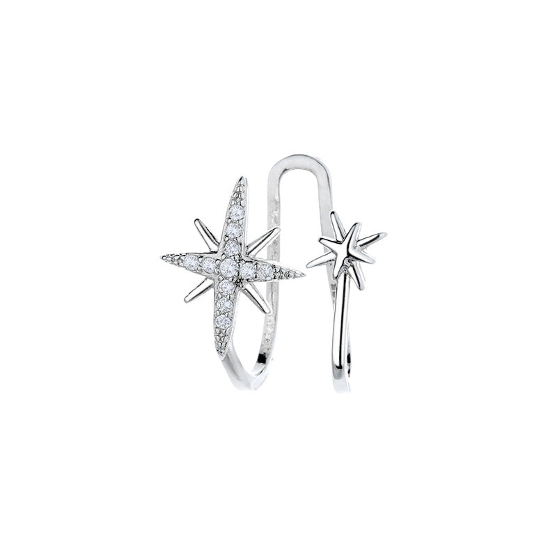 Eight Awn Star Asymmetric Rice Korean Style Hot Personality Fashion Ear Clip
