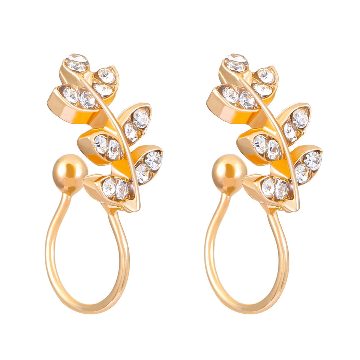 Exaggerated Shaped Water Drop Texture Earings Ear Clip