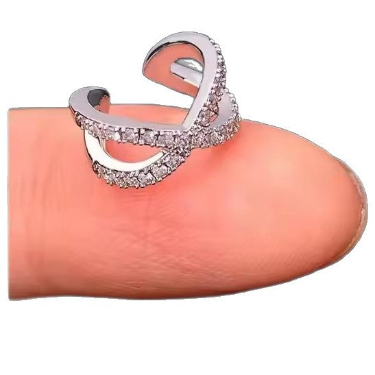 Unique Fashion Butterfly Flowers Inlaid Zircon Rings