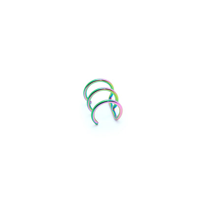 Stainless Steel Three-ring Bone Human Body Piercing Ear Clip