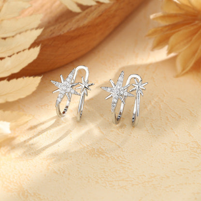 Eight Awn Star Asymmetric Rice Korean Style Hot Personality Fashion Ear Clip