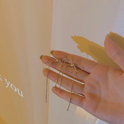 Bow Trendy High-grade Tassel Female Korean Rings