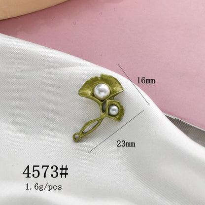 Vintage Mori Style Alloy Plant Leaves Refreshing Material Handmade Hair Ear Clip
