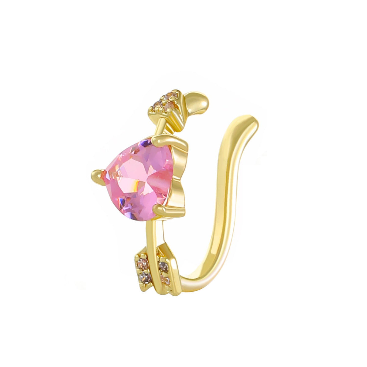 Exaggerated Shaped Water Drop Texture Earings Ear Clip