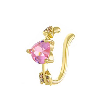 Exaggerated Shaped Water Drop Texture Earings Ear Clip