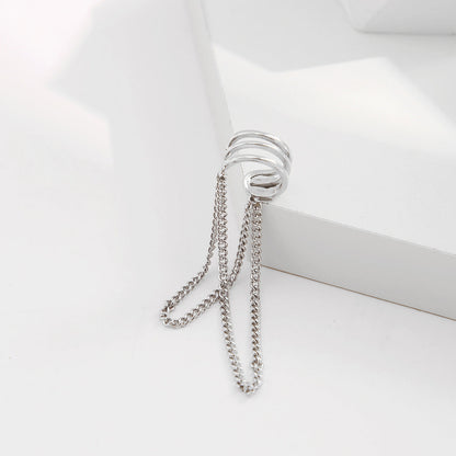 Fashion Creative Simple Cold Style Sier Ear Clip