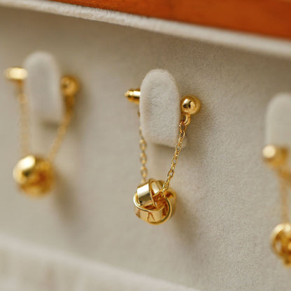 The Pumpkin Carriage French Gold Small Mosquito Coil Earrings