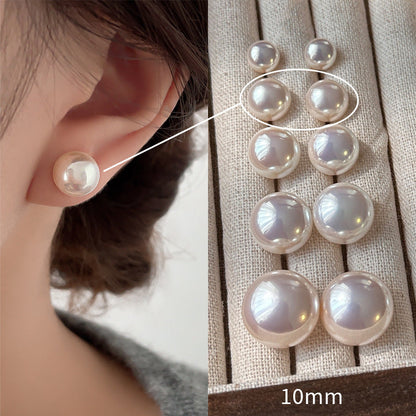 Women's Double Pad Pearl High-grade Big Elegant Ear Clip