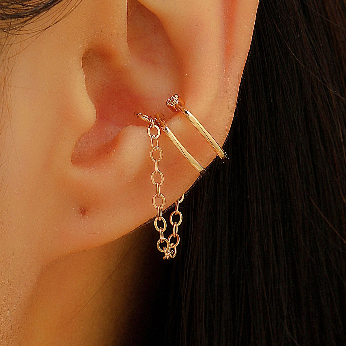Simple Chain Single Personalized Temperamental Tassels No Pierced Fairy Ear Clip