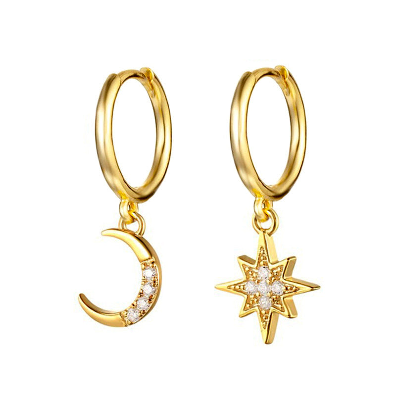 Women's Pattern Star Moon Eight Awn Tide Ear Clip
