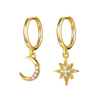 Women's Pattern Star Moon Eight Awn Tide Ear Clip