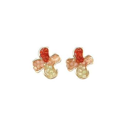 Women's Fresh Colorful Flower For Trendy Niche Design Earrings