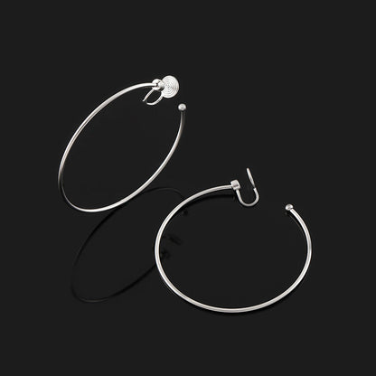 Exaggerated Large Hoop Sier Needle Personalized Classic Rotation Mosquito Ear Clip