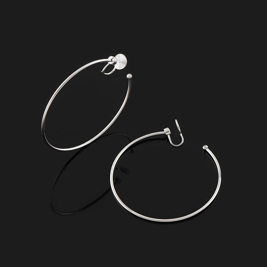 Exaggerated Large Hoop Sier Needle Personalized Classic Rotation Mosquito Ear Clip