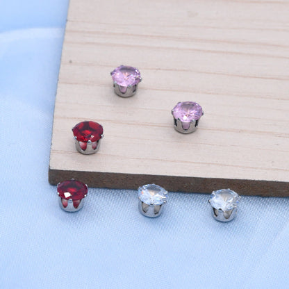 Color Super Flash Zircon Bone Nail Ear Clip