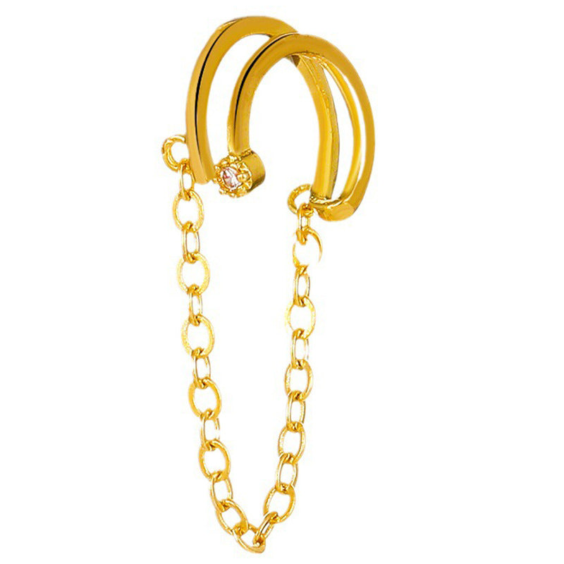 Simple Chain Single Personalized Temperamental Tassels No Pierced Fairy Ear Clip