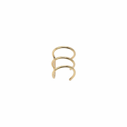 Stainless Steel Three-ring Unisex Electroplated Body Piercing Ear Clip