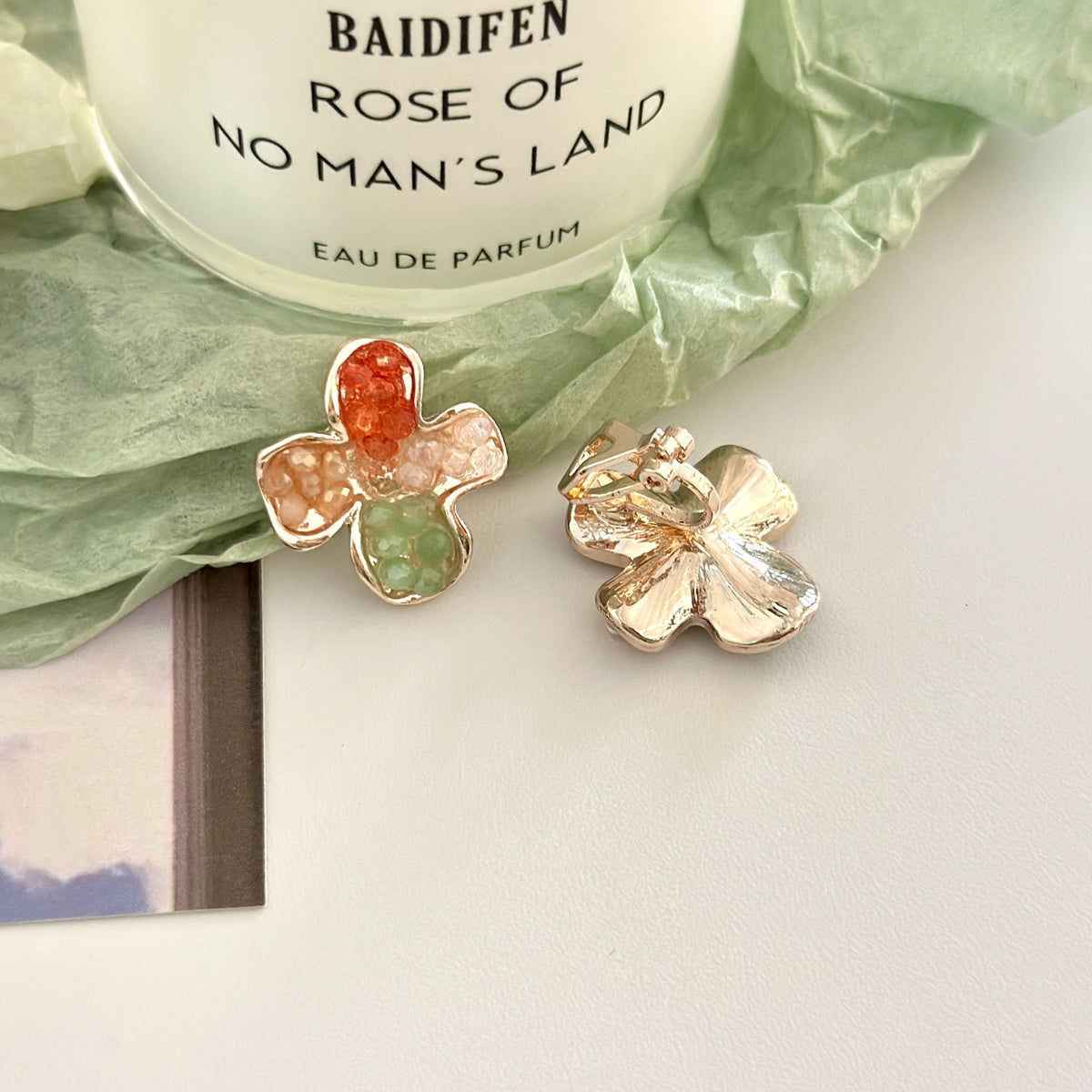 Women's Fresh Colorful Flower For Trendy Niche Design Earrings