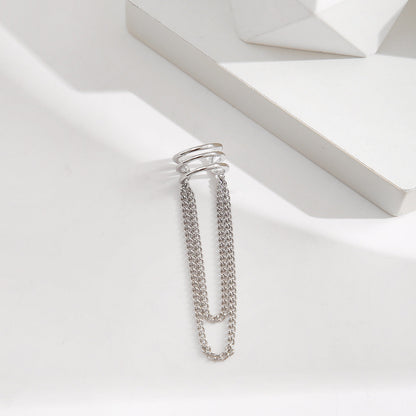 Fashion Creative Simple Cold Style Sier Ear Clip