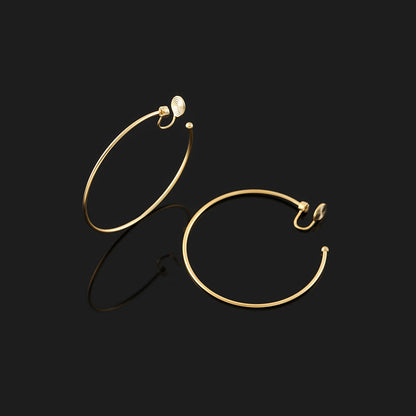 Exaggerated Large Hoop Sier Needle Personalized Classic Rotation Mosquito Ear Clip