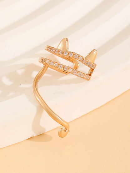 Exaggerated Shaped Water Drop Texture Earings Ear Clip