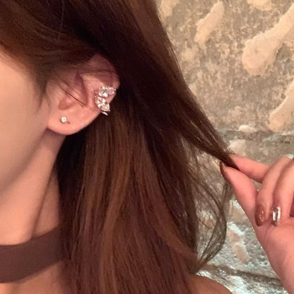 Elegant Water Drops High-grade Angel Wings Ear Clip