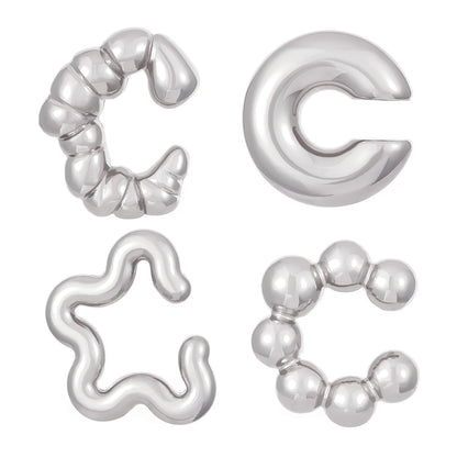 Exaggerated Shaped Water Drop Texture Earings Ear Clip