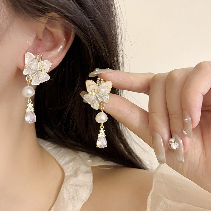 Sweet Butterfly Tassel Girly Heart Gentle Graceful Fashionable Mosquito Coil Rings