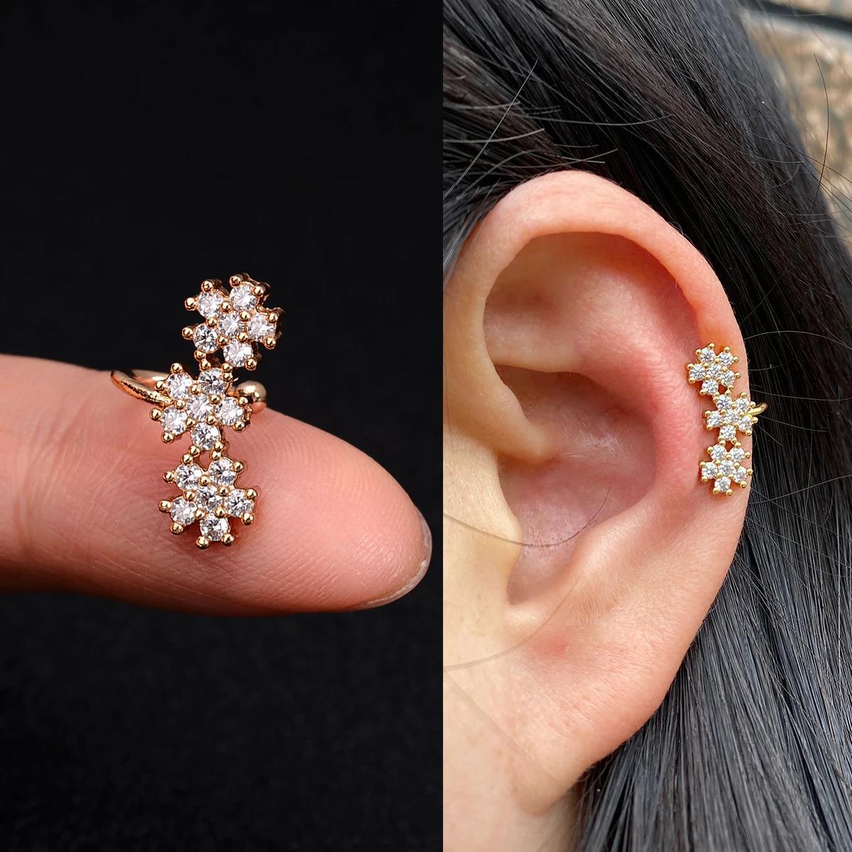 Unique Fashion Butterfly Flowers Inlaid Zircon Rings