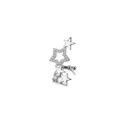 Embedded Star Without Pierced Female Temperament Personality Shining Starry Super Earrings