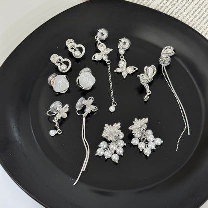 Women's Fairy Sweet Flower Earless Mosquito Coil Niche High-grade Ear Clip