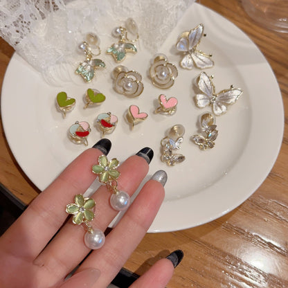 Women's Fairy Sweet Flower Earless Mosquito Coil Niche High-grade Ear Clip