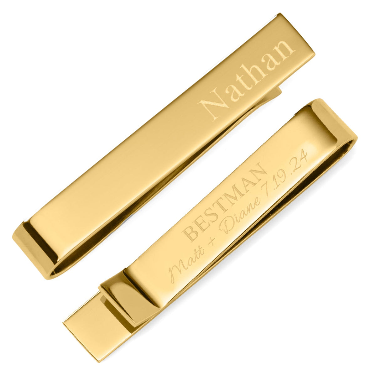 Wedding Party Gold Engravable Tie Bar